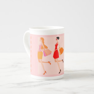 TAZA DE PORCELANA COLECCIÓN SHOPPING QUEEN