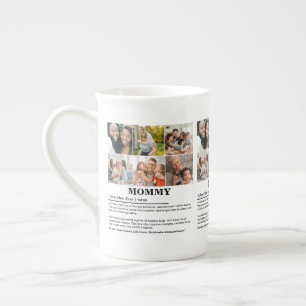 Taza De Porcelana Collage de fotos de mami definición 6 personalizad