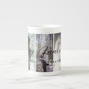 Taza De Porcelana Collage de fotos Feliz Aniversario Mug Vertical Ph