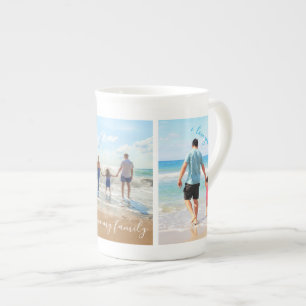 Taza De Porcelana Collage de fotos personalizado Mensajes de texto M
