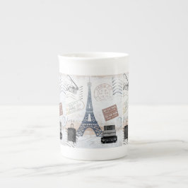 Taza De Porcelana Collage de viajes de París