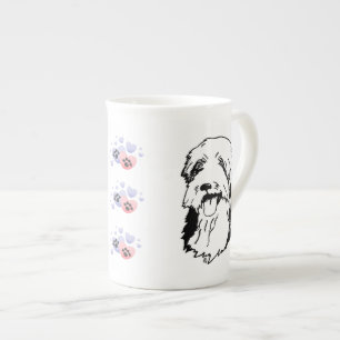 Taza De Porcelana Collies con barba