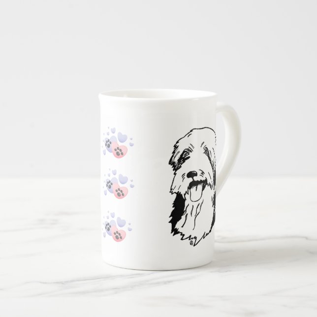 Taza De Porcelana Collies con barba (Derecha)