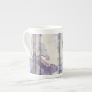 Taza De Porcelana Color de agua de expresión libre violada
