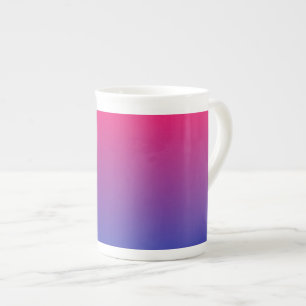 Taza De Porcelana Colores gradientes rosa y púrpura