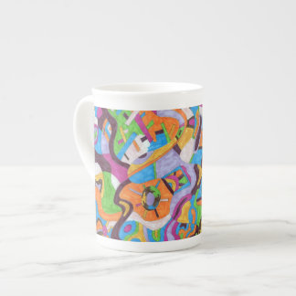 Taza De Porcelana "Colorscape" Resumen de arte