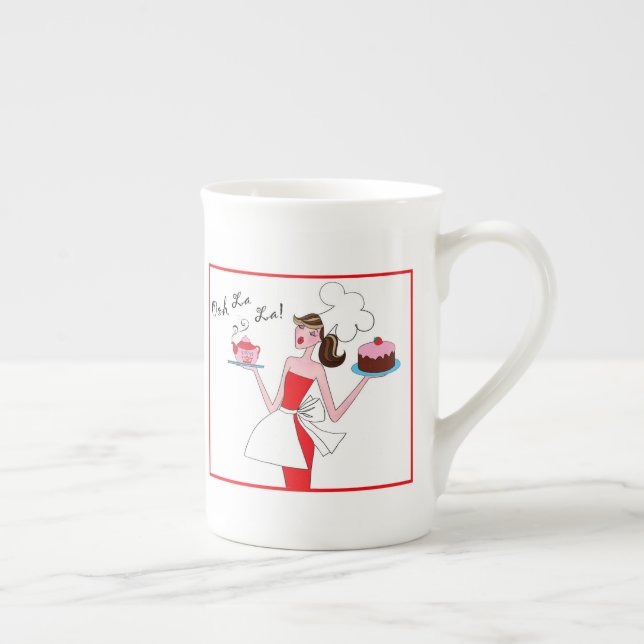 Taza De Porcelana "¡Coma, bebe y sé fabuloso!" Diva Mugs (Derecha)