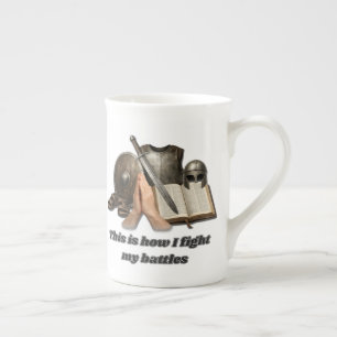 Taza De Porcelana Cómo Lucho Mis Batallas