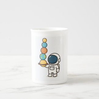 Taza De Porcelana Compañero de café cósmico - Astronauta lindo