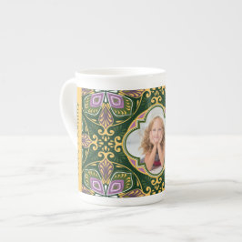 Taza De Porcelana Con foto / texto Olivo y lavanda Azulejos  Bon