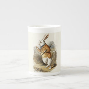 Taza De Porcelana Conejo blanco de Alice In Wonderland Vintage Art