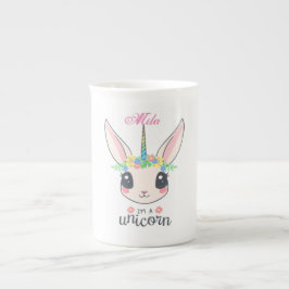 Taza De Porcelana Conejo de unicornio