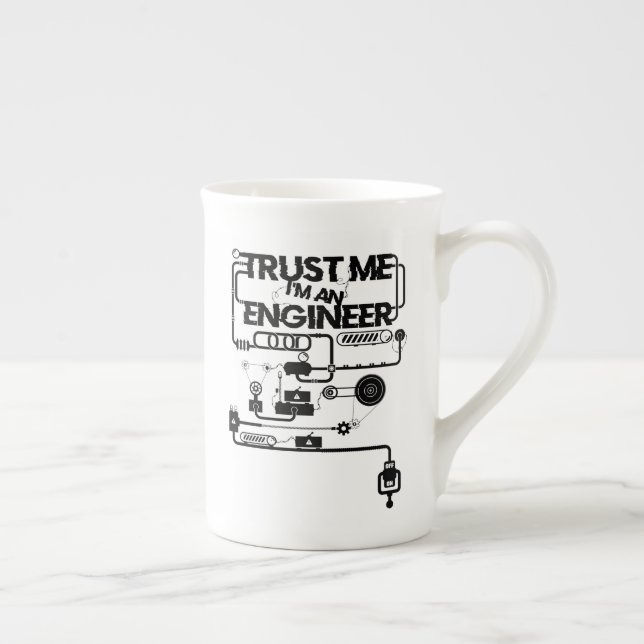 Taza De Porcelana Confía en mí. Soy ingeniero (Derecha)