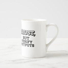 Taza De Porcelana Confiar pero verificar salidas