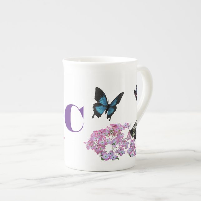 Taza De Porcelana Copa de mariposa (personalizable) (Derecha)