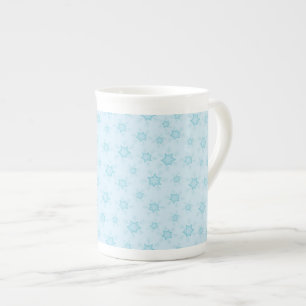 Taza De Porcelana Copos de nieve, hielo azul, helados de nieve, niev