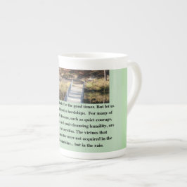 Taza De Porcelana Coraje silencioso Inspirador