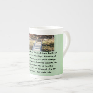 Taza De Porcelana Coraje silencioso Inspirador