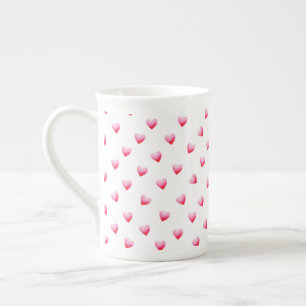 Taza De Porcelana Corazón rojo romántico