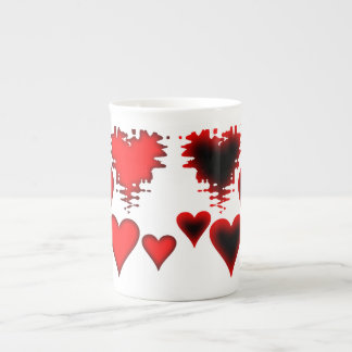 Taza De Porcelana Corazones