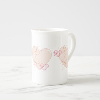 Taza De Porcelana Corazones de bonito