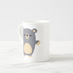 Taza De Porcelana Corta Gran Personalizado Azul oso Hueso China Mug