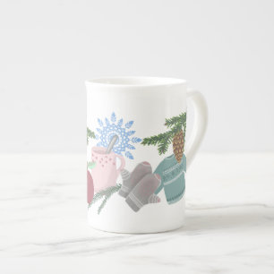 Taza De Porcelana Cosas de invierno china mug