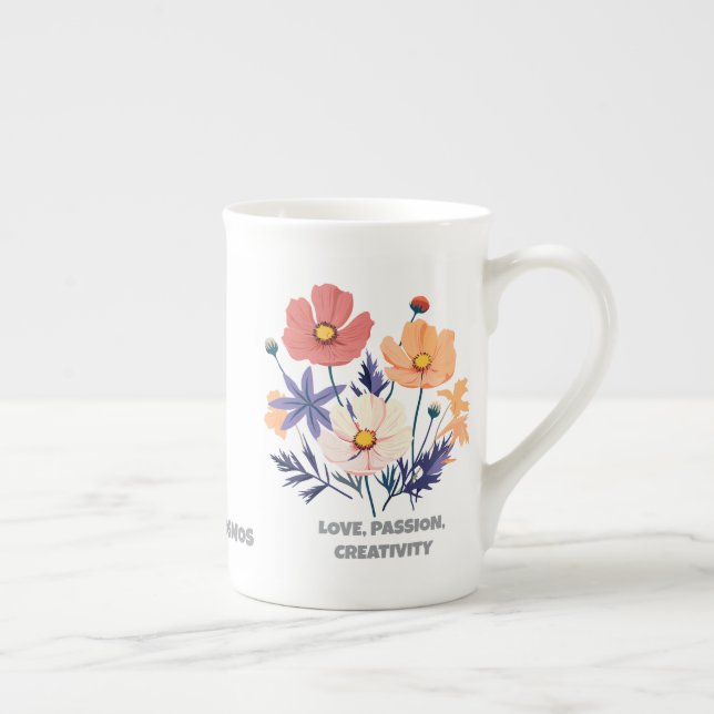 Taza De Porcelana Cosmic Sip Bone China Mug of Love & Passion  (Derecha)