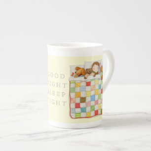 Taza De Porcelana COZY QUILE HUESO China Mug - Amarillo