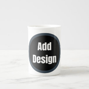 Taza De Porcelana Crea tu propio azul gris oscuro personalizado