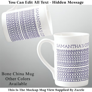 Taza De Porcelana Crea Tu Propio Mensaje Corto Oculto Novedad 148BW