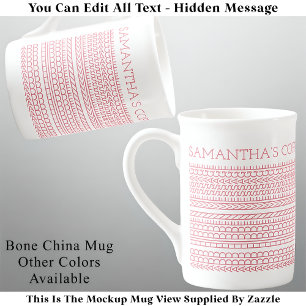 Taza De Porcelana Crear su propia Novedad de mensaje oculto 148PW la