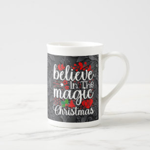 Taza De Porcelana Creer en la magia de los Navidades-84604