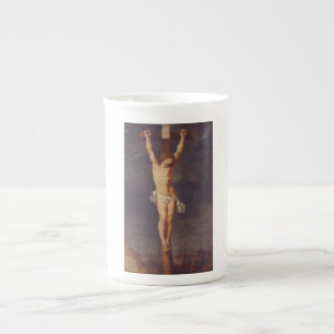 Taza De Porcelana Cristo muerto en la cruz por Peter Paul Rubens Art