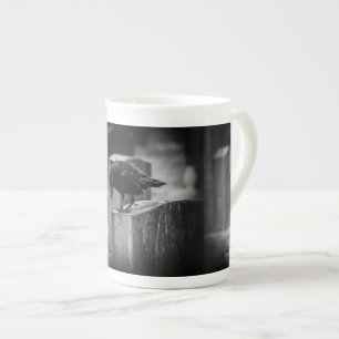 Taza De Porcelana Crow en el cementerio caído