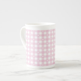 Taza De Porcelana Cuadros Rosa Pastel