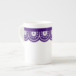 Taza De Porcelana ¡CUALQUIER COLOR! Copa de té Skull Lace