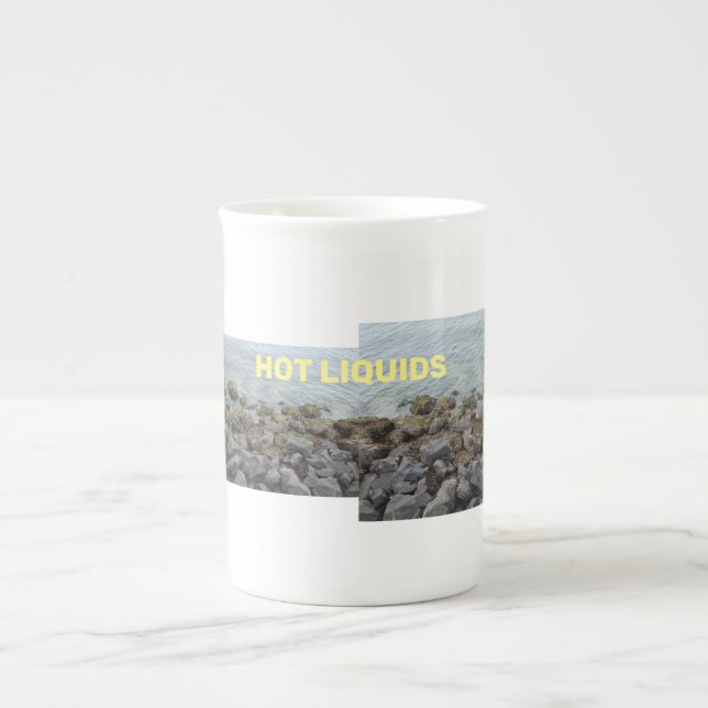 TAZA DE PORCELANA CUENCO PARA SOPA HOT LIQUIDS (Frente)