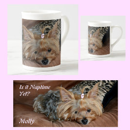 Taza De Porcelana Cuidada niñita de Yorkshire Terrier