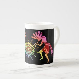 Taza De Porcelana Cultura de los nativos estadounidenses - Baile sol