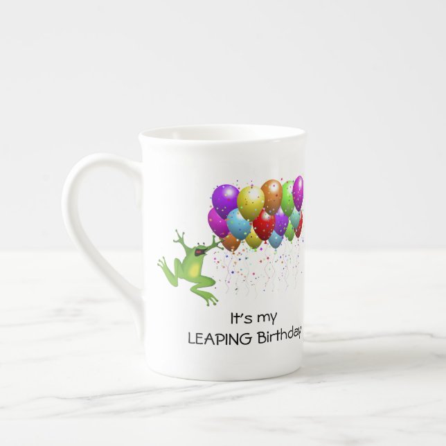 Taza De Porcelana Cumpleaños del Año Salto (Izquierda)