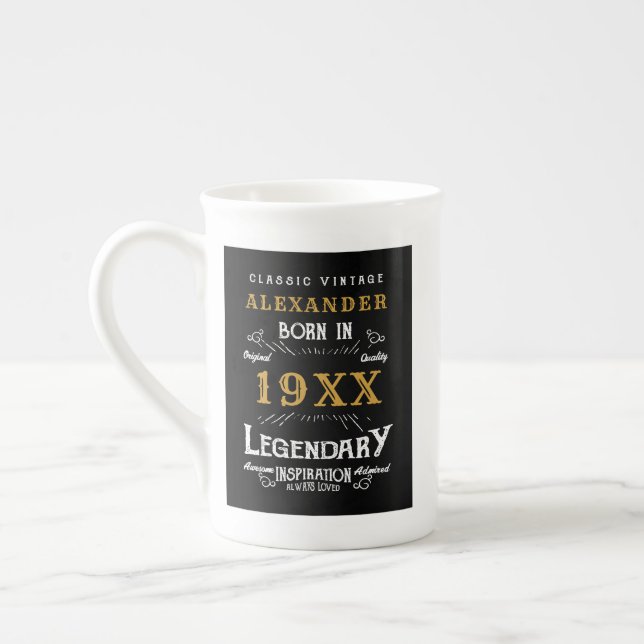 Taza De Porcelana Cumpleaños Personalizado Añadir nombre padre legen (Izquierda)