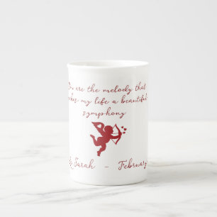 Taza De Porcelana CUPID You are the melody that makes my VALENTINE 