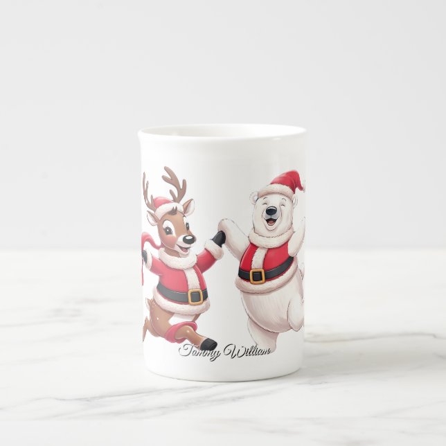Taza De Porcelana Curiosa moda moderna Funny Feliz Navidad (Frente)