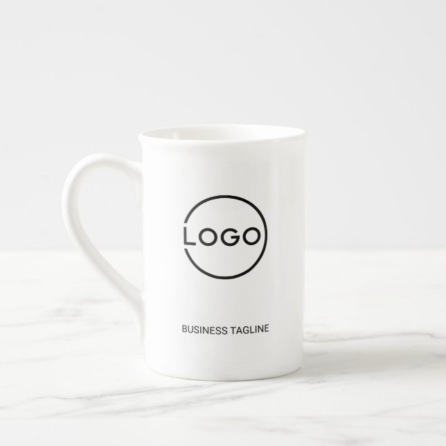 Taza De Porcelana Custom Business Logo with Custom Text Coffee Mug (Izquierda)