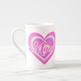 Taza De Porcelana Custon Retro Heart Mama