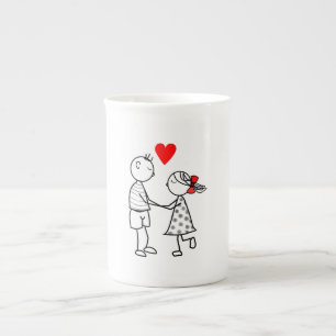 Taza De Porcelana Cute Couple Mug