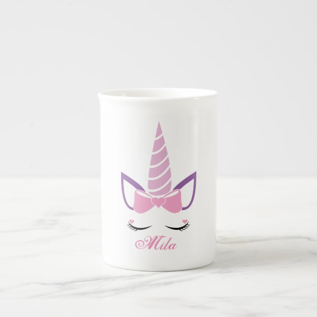Taza De Porcelana Cute unicorn (Frente)