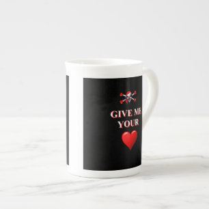 Taza De Porcelana Dame tu payaso pirata de corazón