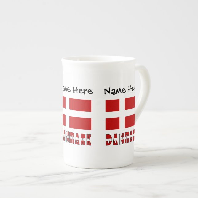Taza De Porcelana Danmark og Dannebrog Personalizado (Derecha)